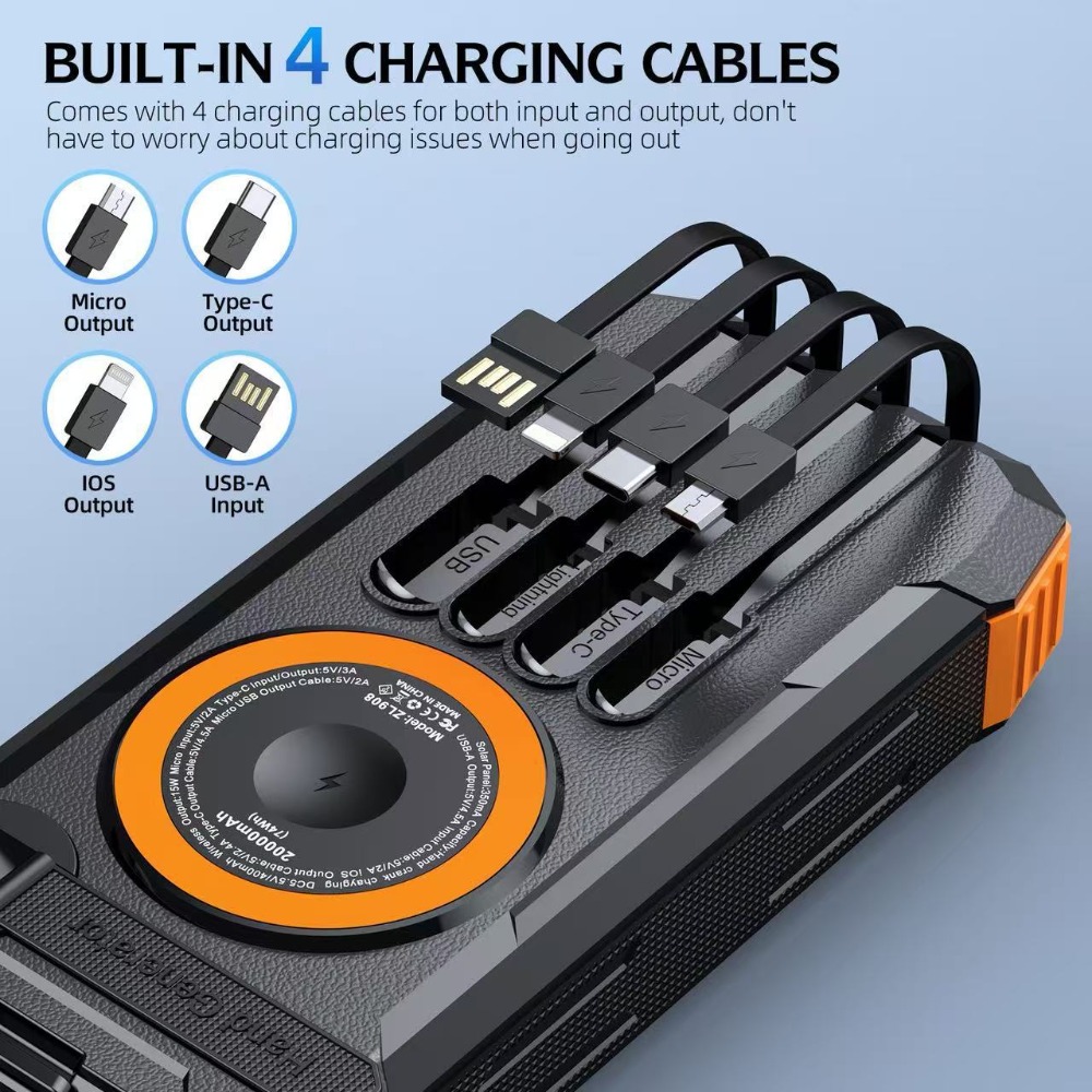 新しい50000mAhソーラーパワーバンク手回し発電機ポータ - Solar Emergency Charger のレビューと価格