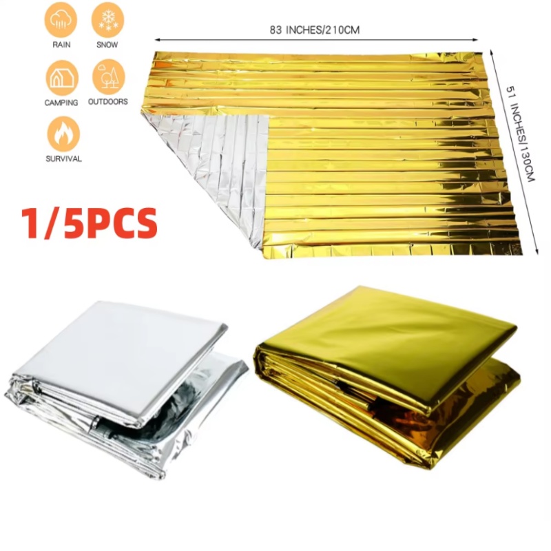 130x210cm ヘビーデューティーマイラーフォイル緊急ブ - Survival Blanket Reflective のレビューと価格