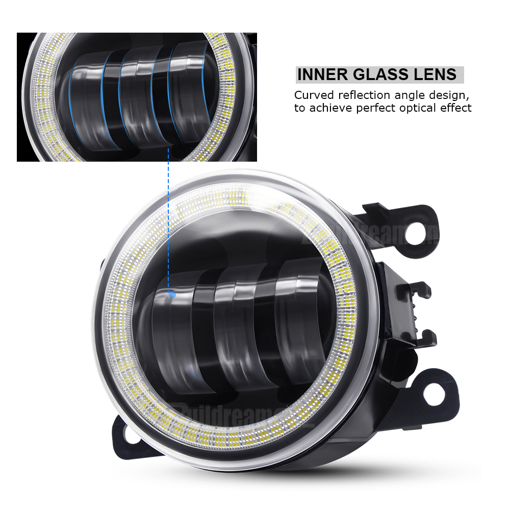 2 個エンジェルアイフォグライトジープレネゲードコンパスチェ - Compass Lensatic のレビューと価格