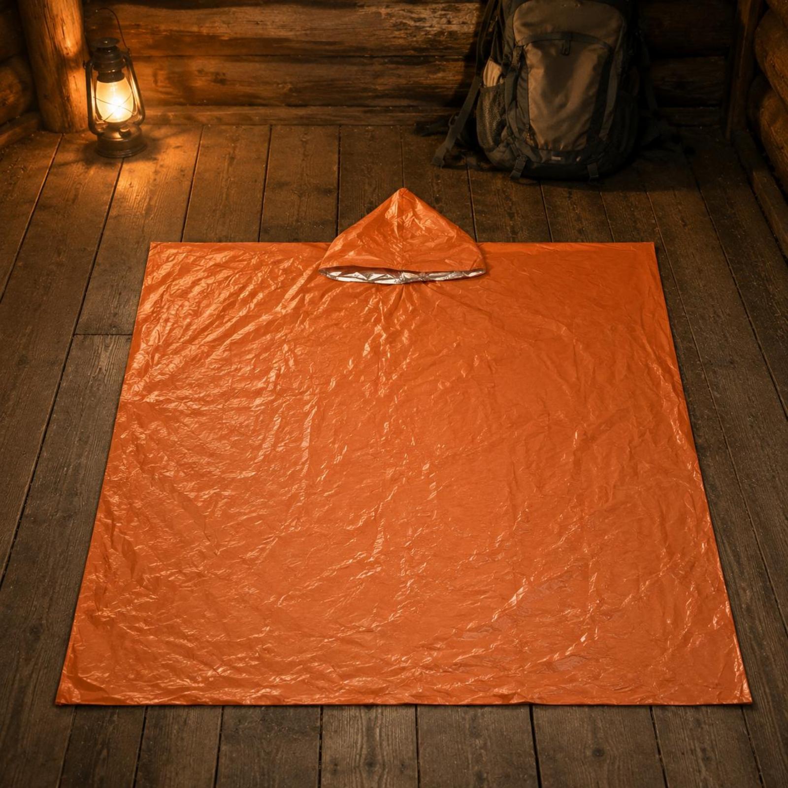 アルミフィルム層と広範囲をカバーする機能を備えた、男女兼用の - Emergency Poncho Rain のレビューと価格